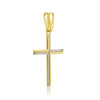 Pingente cruz texturizada folheado a ouro 18k