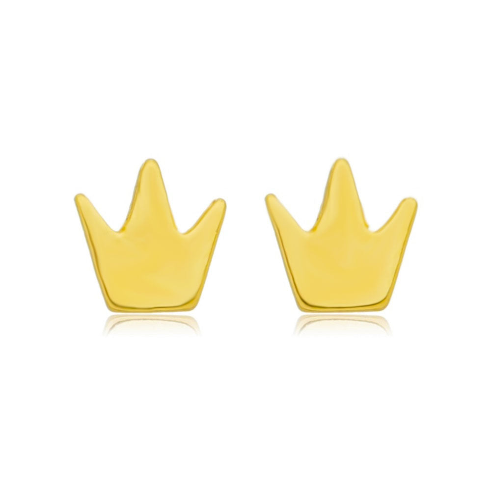 Brinco coroa folheada em ouro 18K