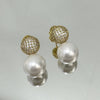 Brinco Duo esferas folheado a ouro 18K