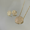 Conjunto Capri folheado a ródio e ouro 18K