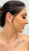 Brinco Reto folheado a ouro 18K