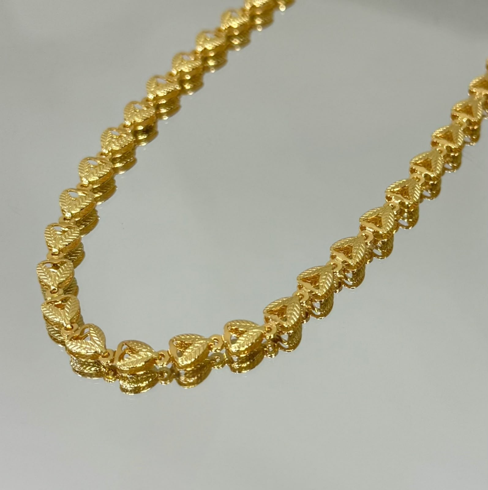 Coker Elos folhas folheada a ouro 18K