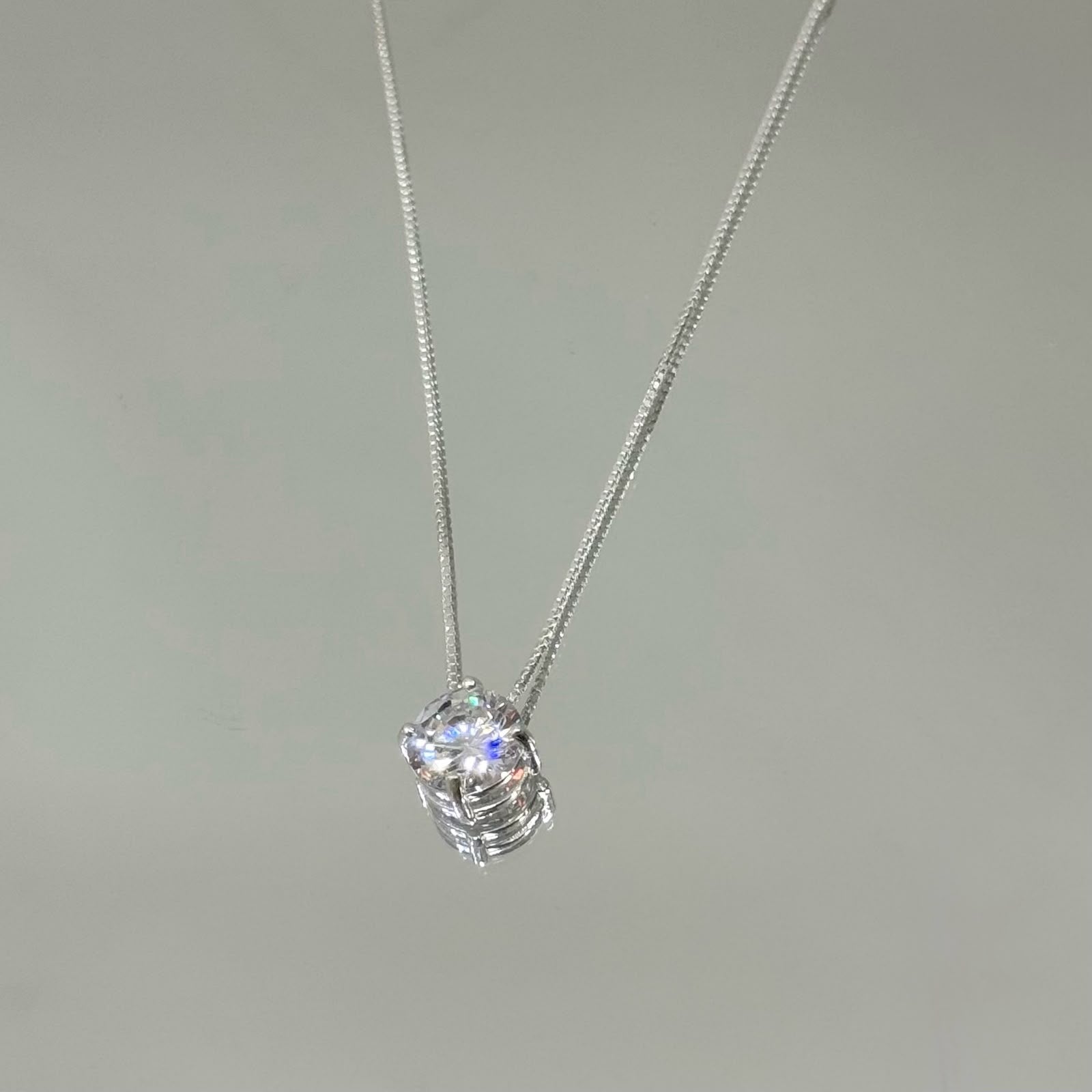 Colar Ponto de Luz 8mm em prata 925