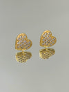 Brinco Coração Cheio folheado a ouro 18K