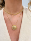 Conjunto Meia Esfera Texturizada folheado a ouro 18K
