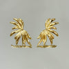 Brinco Flor solar folheado a ouro 18K
