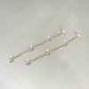 Brinco Pendente 4 Pérolas folheado a ouro 18K