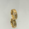 Aliança Dois Frisos Lisa 6mm folhaeada a ouro 18K