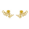 Brinco ear cuff straw folheado a ouro 18k