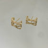 Brinco Earhook X folheado a ouro 18K