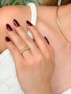 Anel Realeza folheado a ouro 18K