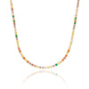Choker riviera rainbow folheado a ouro 18K