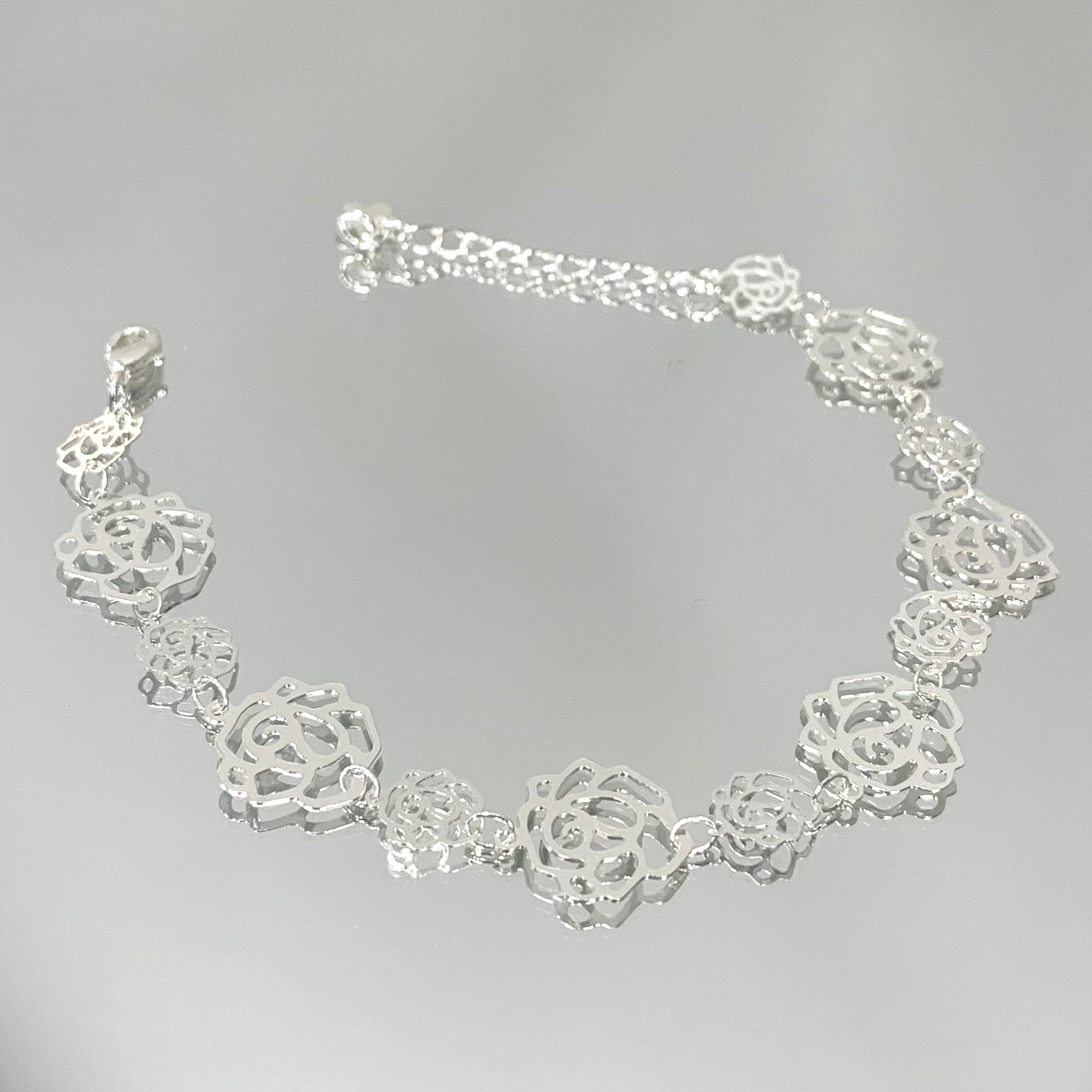 Pulseira Rose folheada a prata