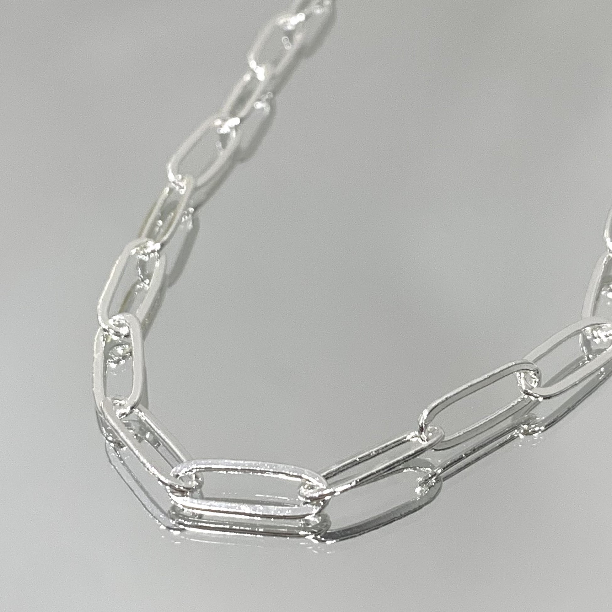 Choker Elos médios folheada a prata