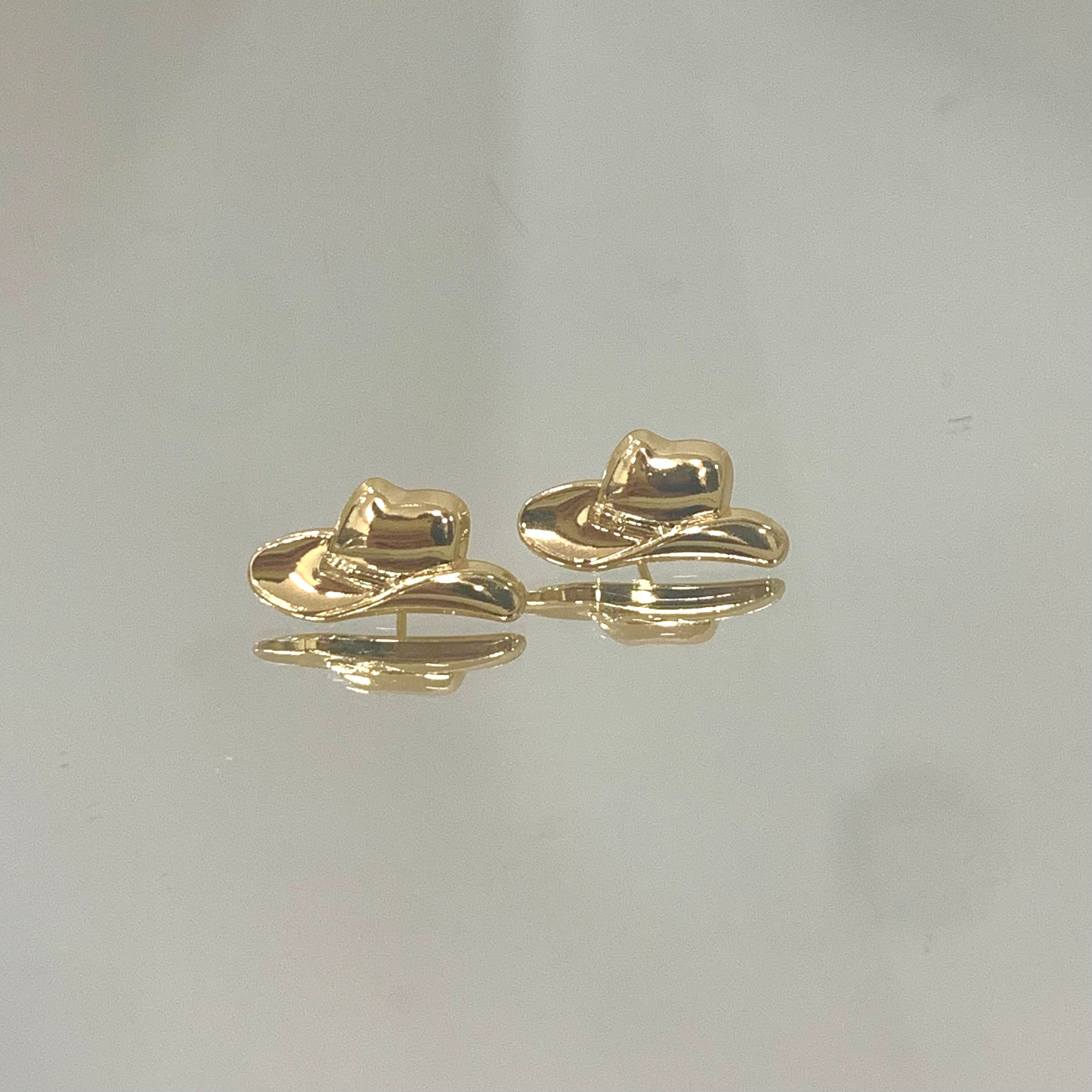 Brinco Chapéu JN folheado a ouro 18K
