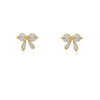 Brinco Laço de zirconia folheada a ouro 18k