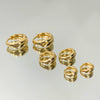 Brinco Trio Argolas Fluidas folheado a ouro 18K