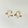 Brinco Argola em Estrela folheado a ouro 18K