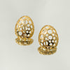 Brinco Bolhas Oval folheado a ouro 18K