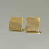Brinco Quadrado frisado folhado a ouro 18K