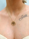 Colar Árvore medalha folheado a ouro 18K